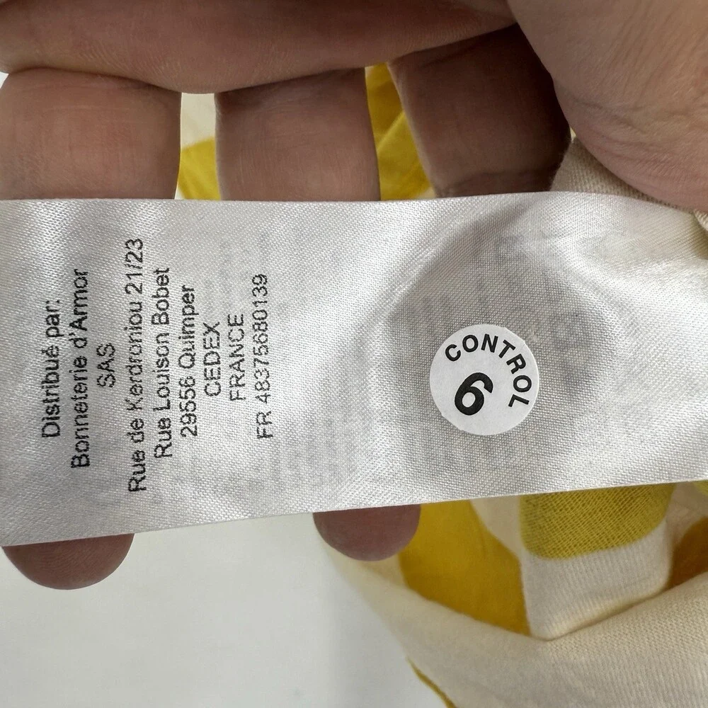 Best made co France yellow striped men size M Tshirt Cotton REF: 90395 - Picture 4 of 9